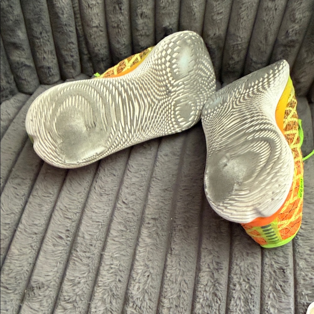Under Armour Flow Velocity Wind Quirky Lime Blaze Orange Athletic Shoes size 12 - Picture 9 of 10